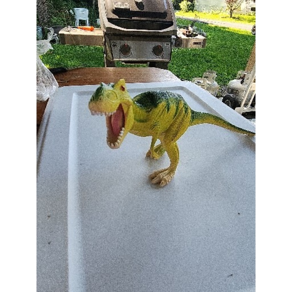 Tyrannosaurus Rex Dinosaur Figure Green T-Rex 7" Dino Hard Heavy